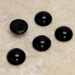 Glass Medium Dome Cabochon - Round 11MM JET