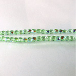 Czech Glass Fire Polish Bead - Round 03MM PERIDOT AB