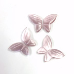 Fiber-Optic Flat Back Stone - Butterfly Wings 15.5x10MM CATS EYE LIGHT PURPLE