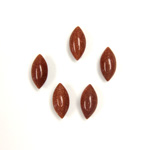 Man-made Cabochon - Navette 10x5MM BROWN GOLDSTONE