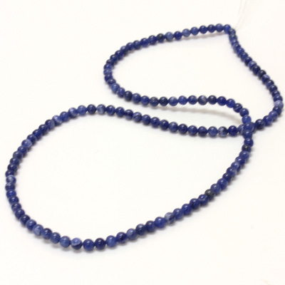 Gemstone Bead - Smooth Round 03MM SODALITE