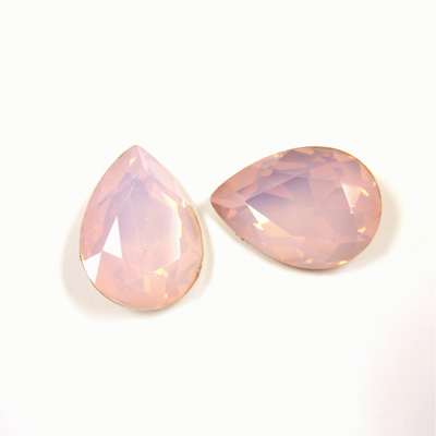 Cut Crystal Point Back Fancy Stone Foiled - Pear 18x13MM OPAL ROSE