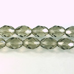 Czech Glass Fire Polish Bead - Oval 11x8MM BLACK DIAMOND