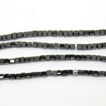 Gemstone Bead - Cube Smooth 04x4MM BLACK ONYX