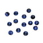 Glass Medium Dome Cabochon - Round 05MM TIGEREYE BLUE