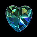 Asfour Crystal Chandelier Part - Heartshape (1-Hole) - 28x28MM CRYSTAL AB
