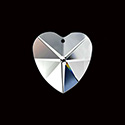 Asfour Crystal Chandelier Part - Heartshape (1-Hole) - 40x40MM CRYSTAL AB