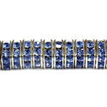 Czech Rhinestone Rondelle - Square 06MM LT SAPPHIRE-SILVER