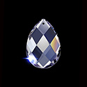 Asfour Crystal Chandelier Part - Pearshape Swedish Cut (1-Hole) - 25x37MM (1.5 Inch) CRYSTAL