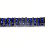Czech Rhinestone Rondelle - Square 04.5MM SAPPHIRE-BLACK
