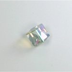 Cut Crystal Foiled Angled Cube 08MM CRYSTAL AB