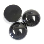 Gemstone Cabochon - Round 18MM BLACK ONYX