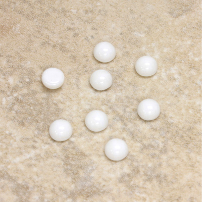 Glass Medium Dome Cabochon - Round 05MM CHALKWHITE