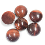 Gemstone Cabochon - Round 13MM TIGEREYE RED