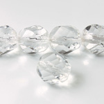 Czech Glass Fire Polished Bead - Twisted 14MM CRYSTAL