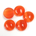 Fiber-Optic Cabochon - Round 13MM CAT'S EYE ORANGE