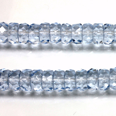 Czech Glass Fire Polished Bead - Rondelle 08x4MM LT SAPPHIRE