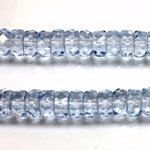 Czech Glass Fire Polished Bead - Rondelle 08x4MM LT SAPPHIRE