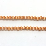 Fiber-Optic Synthetic Bead - Cat's Eye Smooth Round 03MM CAT'S EYE PEACH