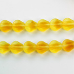 Czech Pressed Glass Engraved Bead - Fan/Shell 08MM MATTE TOPAZ-RED 17801