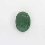 Gemstone Flat Back Carved Scarab 18x13MM AVENTURINE