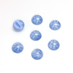 Glass Medium Dome Lampwork Cabochon - Round 07MM STAR SAPPHIRE