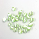 Fiber-Optic Cabochon - Round 04MM CAT'S EYE LT GREEN