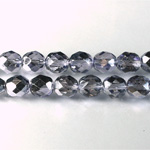 Czech Glass Fire Polish Bead - Round 08MM 1/2 Coated CRYSTAL/TANZANITE