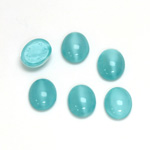 Glass Medium Dome Cabochon - Oval 10x8MM MOONSTONE AQUA