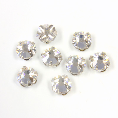 Crystal Stone in Metal Sew-On Setting - Rose Montee SS16 CRYSTAL-SILVER