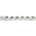 Plastic Rhinestone Banding 1 Row PP26 (SS13) CRYSTAL-ALABASTER