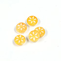 Glass Flat Back Cameo Flower- Round 07MM RED