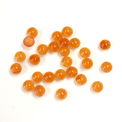Gemstone Flat Back Cabochon - Round 04MM QUARTZ DYED #111 CORNELIAN