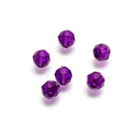 Plastic Bead - Transparent Faceted Round 06MM AMETHYST