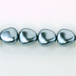 Czech Glass Pearl Bead - Potato 16x14MM DARK GREY 70445