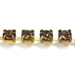 Preciosa Crystal Rhinestone Cup Chain - SS18 SMOKE TOPAZ-RAW