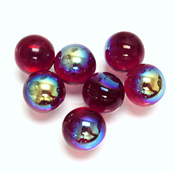 Glass No-Hole Ball - 12MM FUCHSIA AB
