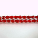 Czech Glass Fire Polish Bead - Oval 06x4MM RUBY