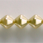 Czech Glass Pearl Bead - Hex/Lantern 12MM LT OLIVE 70457