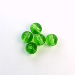 Czech Pressed Glass Large Hole Bead - Round 08MM PERIDOT