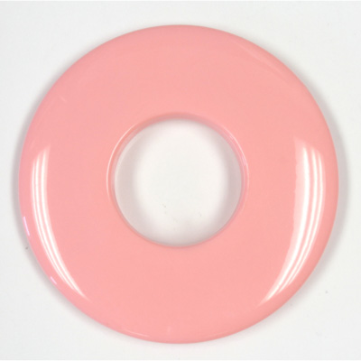 Plastic Bead - Smooth Round Donut 50MM PEACH