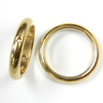 Brass Bead Frames - Rings Side Drilled 2-Holes 16MM