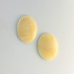 German Plastic Flat Back Buff Top Cabochon - Oval 18x13MM IVORY