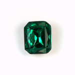 Glass Point Back Tin Table Cut (TTC) Stone - Cushioned Octagon 12x10MM EMERALD