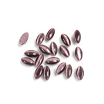 Fiber-Optic Cabochon - Navette 05x2.5MM CAT'S EYE PURPLE
