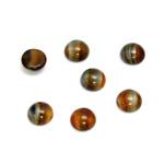 Glass Medium Dome Cabochon - Round 07MM TIGEREYE