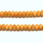 Czech Glass Fire Polish Bead - Rondelle Donut 05x3MM BEIGE OPAQUE