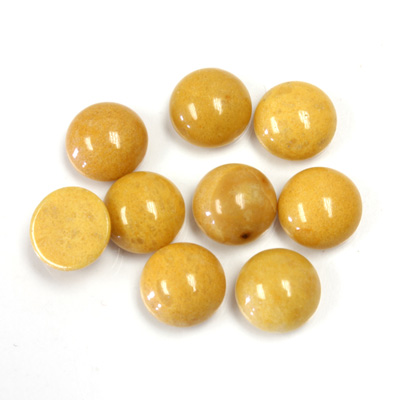 Gemstone Cabochon - Round 09MM YELLOW JASPER