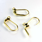 Brass Earwire 18MM Leverback Plain with Open Loop