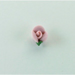 Ceramic Flat Back Flower - Rose 08MM PURPLE with PINK